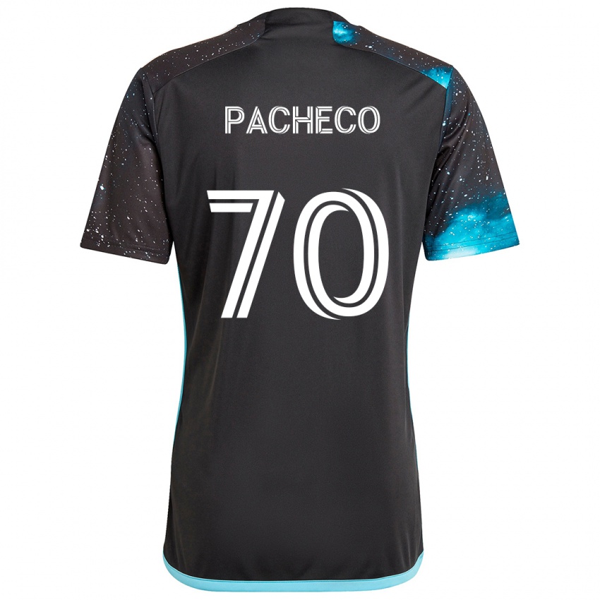 Niño Camiseta Diogo Pacheco #70 Azul Negro 1ª Equipación 2024/25 La Camisa Argentina