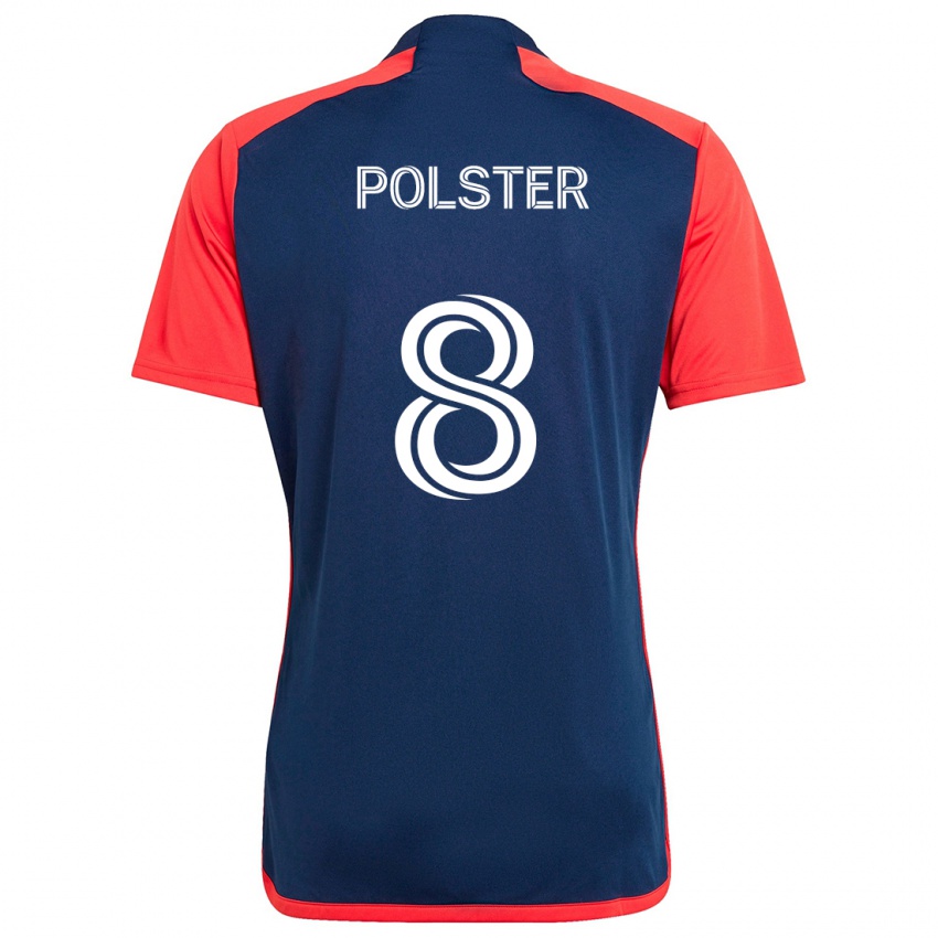 Niño Camiseta Matt Polster #8 Azul Rojo 1ª Equipación 2024/25 La Camisa Argentina