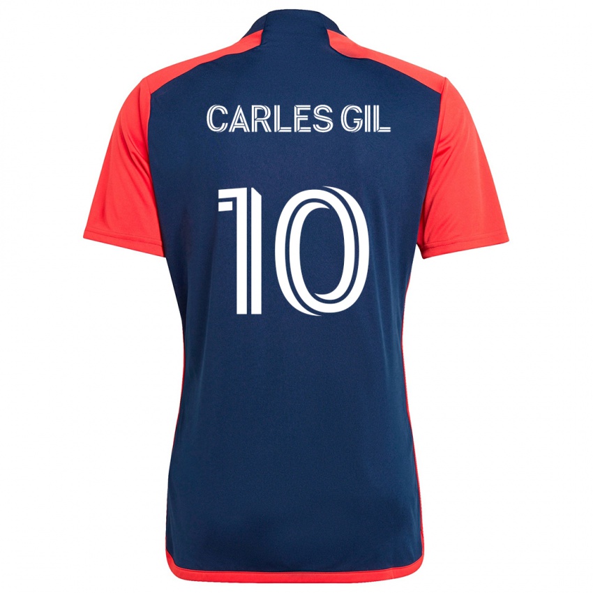 Niño Camiseta Carles Gil #10 Azul Rojo 1ª Equipación 2024/25 La Camisa Argentina