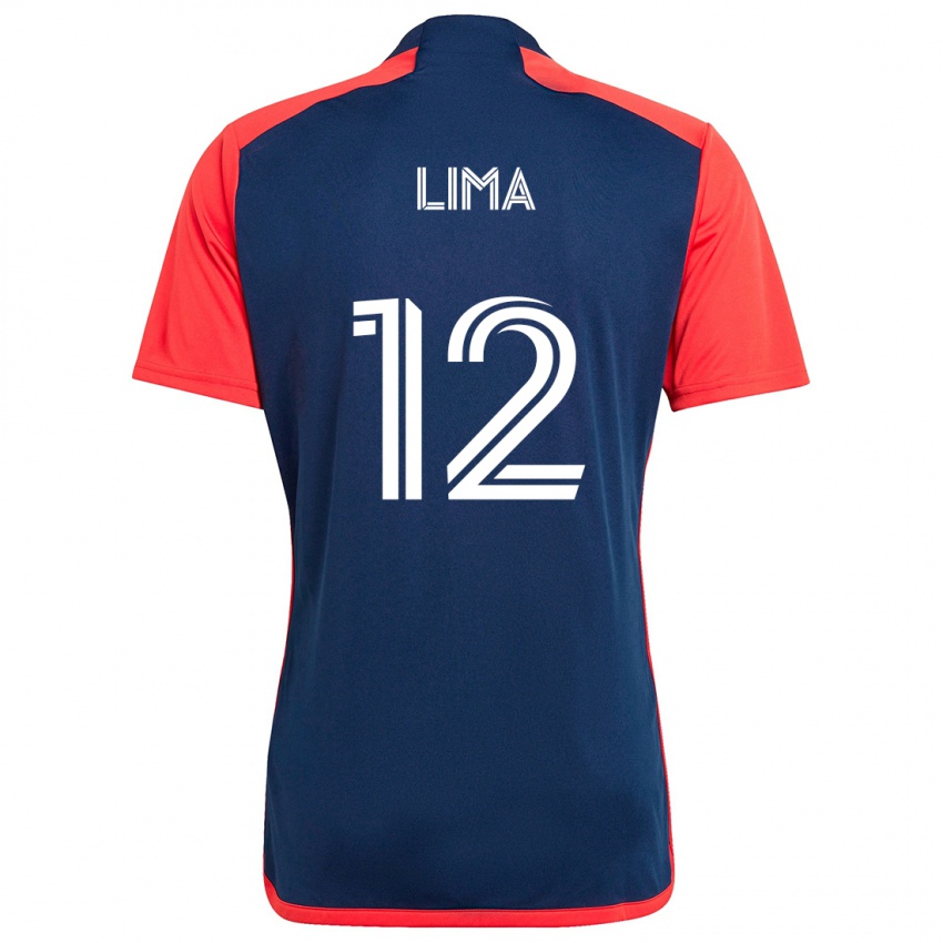 Niño Camiseta Nick Lima #12 Azul Rojo 1ª Equipación 2024/25 La Camisa Argentina