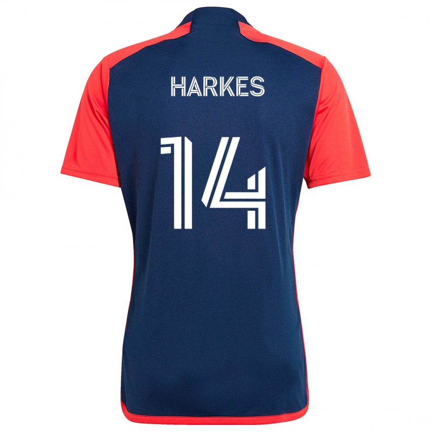 Niño Camiseta Ian Harkes #14 Azul Rojo 1ª Equipación 2024/25 La Camisa Argentina