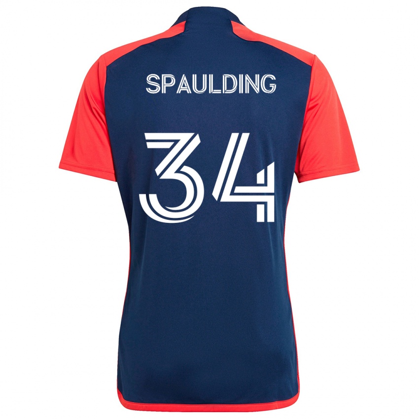 Niño Camiseta Ryan Spaulding #34 Azul Rojo 1ª Equipación 2024/25 La Camisa Argentina