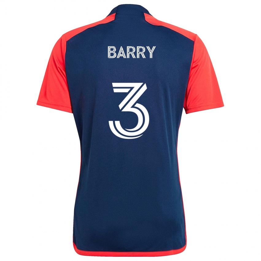 Niño Camiseta Hesron Barry #3 Azul Rojo 1ª Equipación 2024/25 La Camisa Argentina