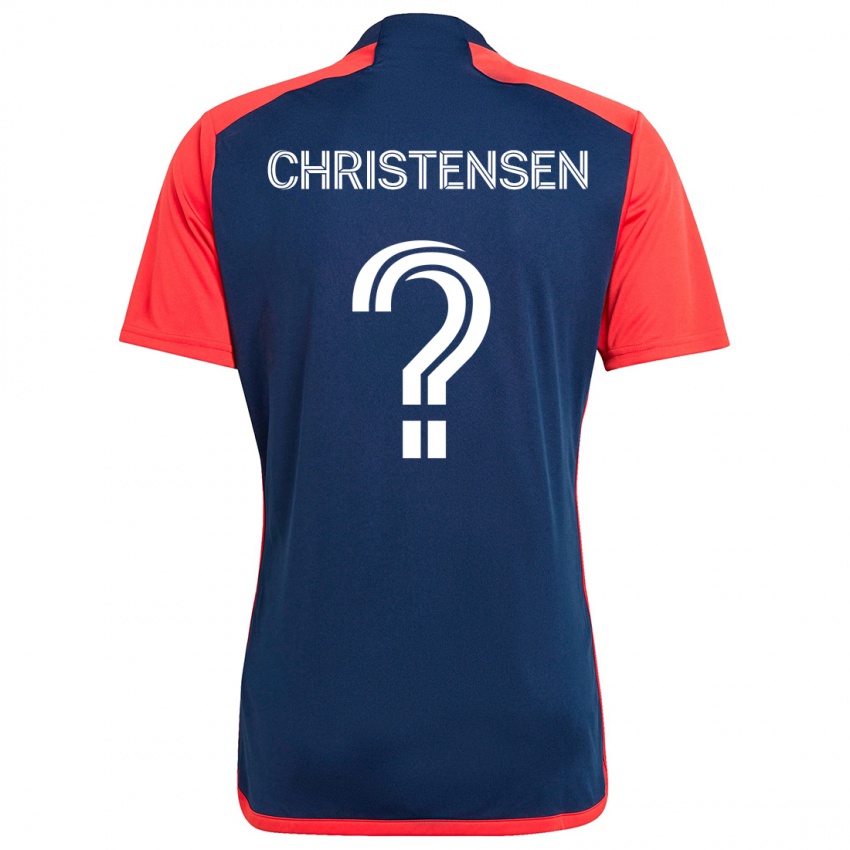 Niño Camiseta Kevin Christensen #0 Azul Rojo 1ª Equipación 2024/25 La Camisa Argentina