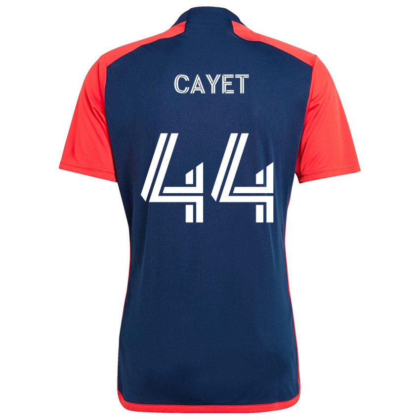 Niño Camiseta Pierre Cayet #44 Azul Rojo 1ª Equipación 2024/25 La Camisa Argentina