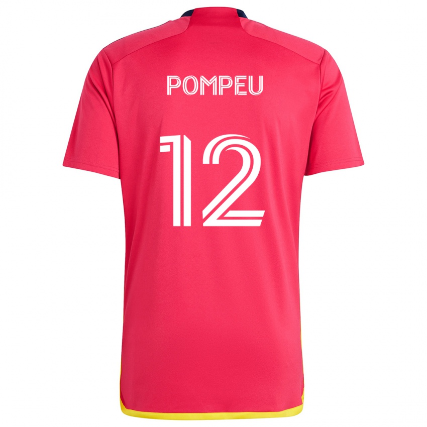 Niño Camiseta Célio Pompeu #12 Rojo Azul 1ª Equipación 2024/25 La Camisa Argentina