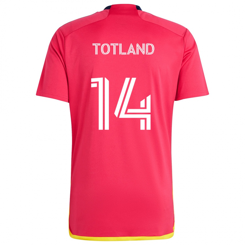 Niño Camiseta Tomas Totland #14 Rojo Azul 1ª Equipación 2024/25 La Camisa Argentina