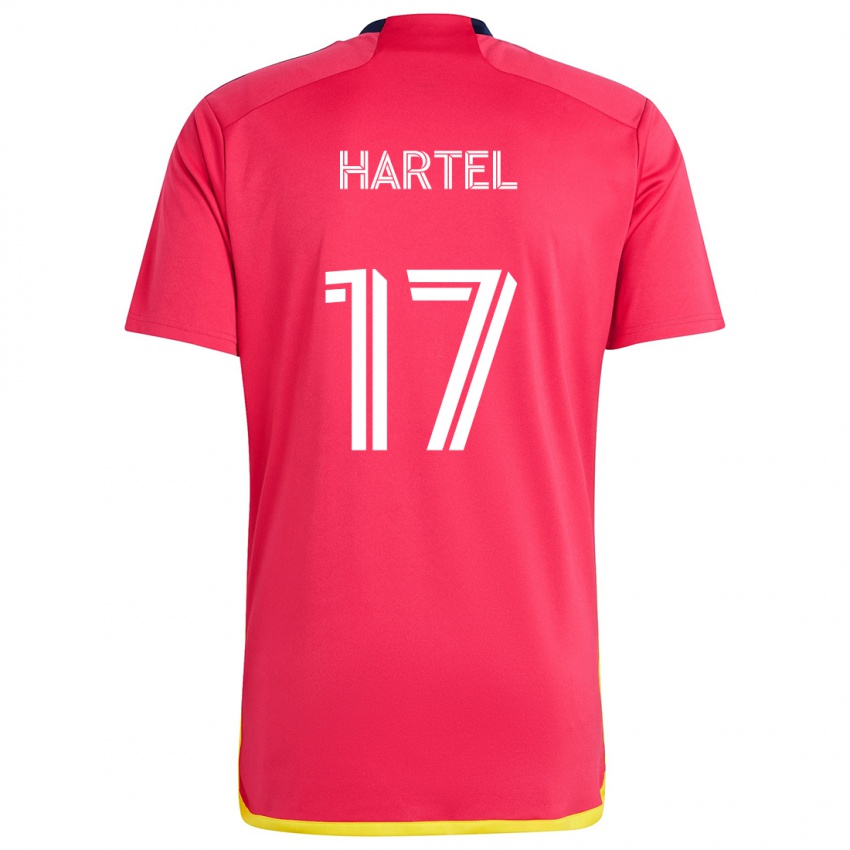 Niño Camiseta Marcel Hartel #17 Rojo Azul 1ª Equipación 2024/25 La Camisa Argentina