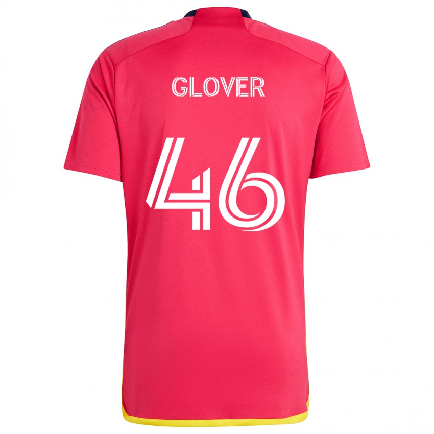 Niño Camiseta Caden Glover #46 Rojo Azul 1ª Equipación 2024/25 La Camisa Argentina