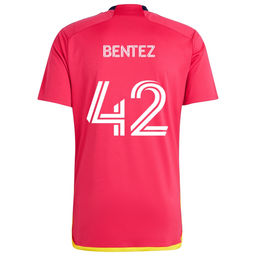 Niño Camiseta Óscar Benítez #42 Rojo Azul 1ª Equipación 2024/25 La Camisa Argentina