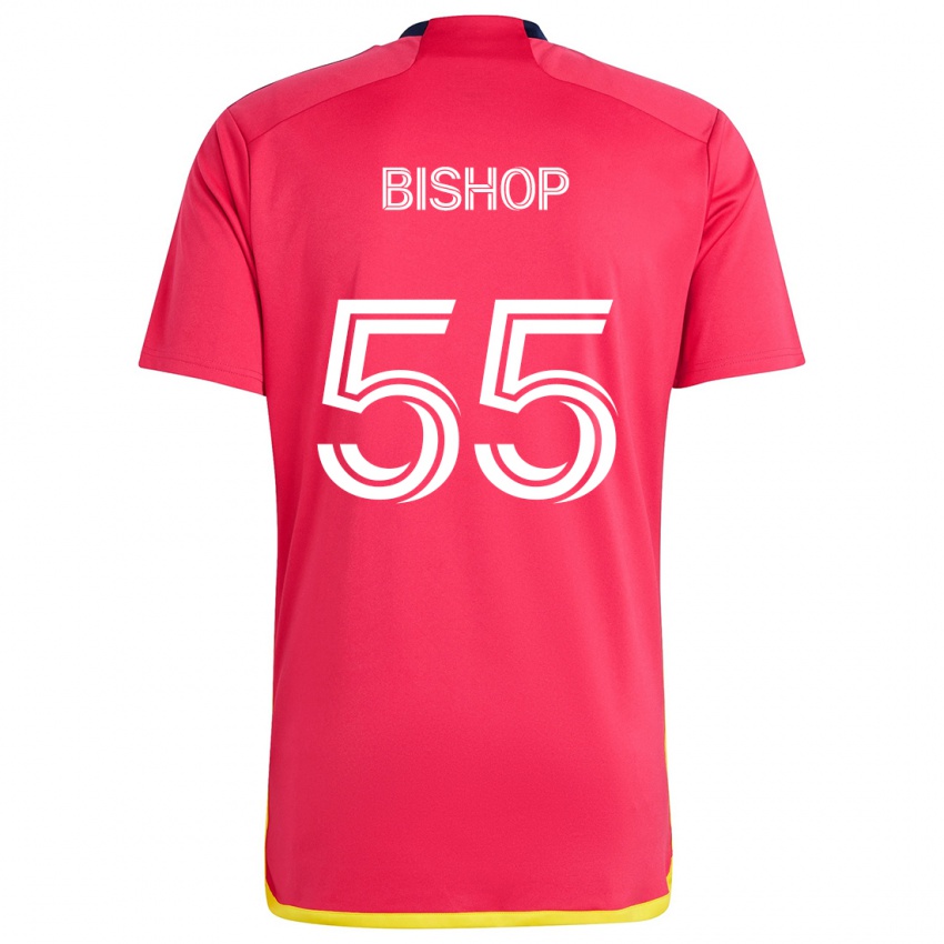 Niño Camiseta Nick Bishop #55 Rojo Azul 1ª Equipación 2024/25 La Camisa Argentina