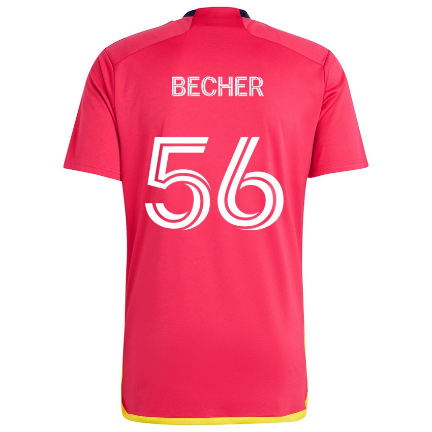 Niño Camiseta Ryan Becher #56 Rojo Azul 1ª Equipación 2024/25 La Camisa Argentina