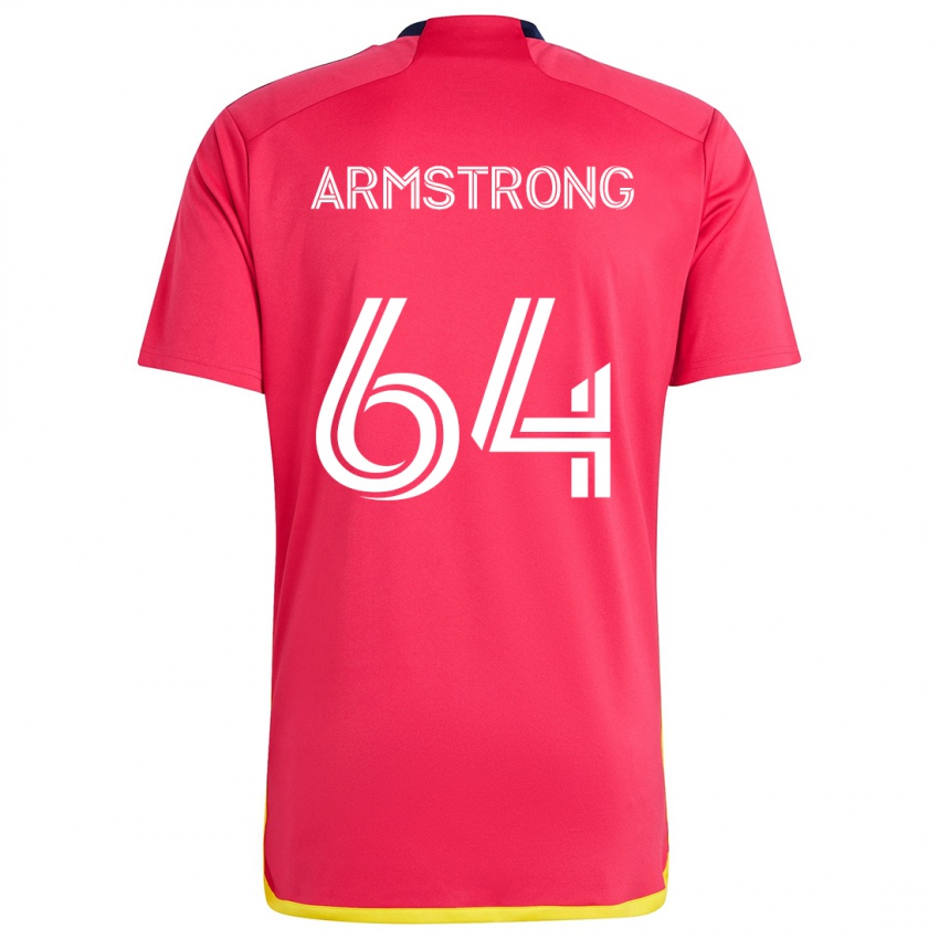 Niño Camiseta Dida Armstrong #64 Rojo Azul 1ª Equipación 2024/25 La Camisa Argentina