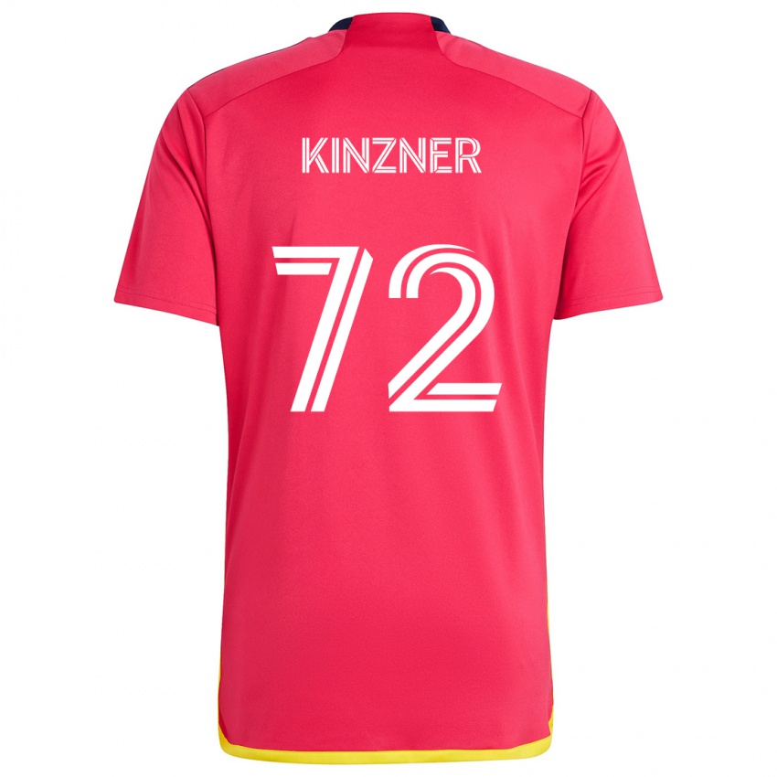 Niño Camiseta Eric Kinzner #72 Rojo Azul 1ª Equipación 2024/25 La Camisa Argentina