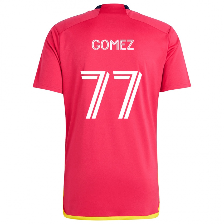 Niño Camiseta Sam Gomez #77 Rojo Azul 1ª Equipación 2024/25 La Camisa Argentina