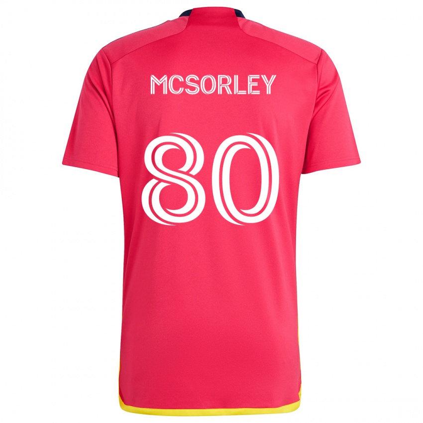 Niño Camiseta Brendan Mcsorley #80 Rojo Azul 1ª Equipación 2024/25 La Camisa Argentina