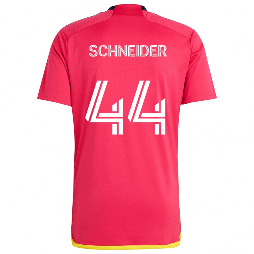 Niño Camiseta Max Schneider #44 Rojo Azul 1ª Equipación 2024/25 La Camisa Argentina