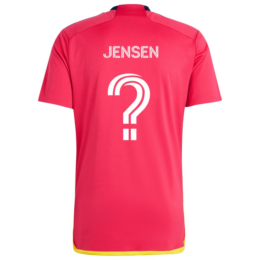 Niño Camiseta Isak Jensen #0 Rojo Azul 1ª Equipación 2024/25 La Camisa Argentina