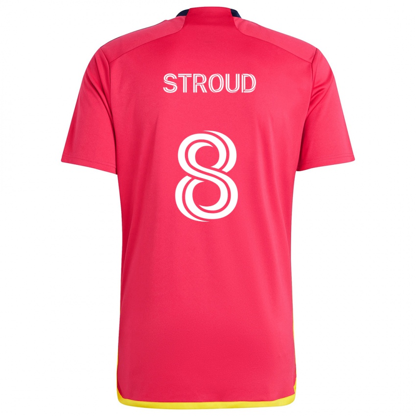 Niño Camiseta Jared Stroud #8 Rojo Azul 1ª Equipación 2024/25 La Camisa Argentina