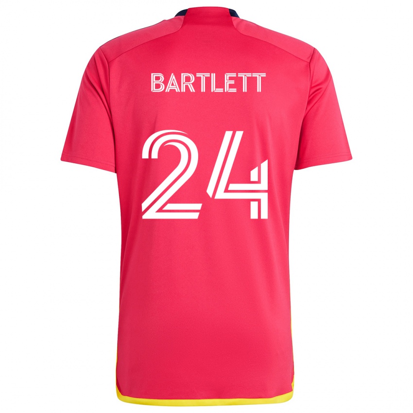 Niño Camiseta Lucas Bartlett #24 Rojo Azul 1ª Equipación 2024/25 La Camisa Argentina