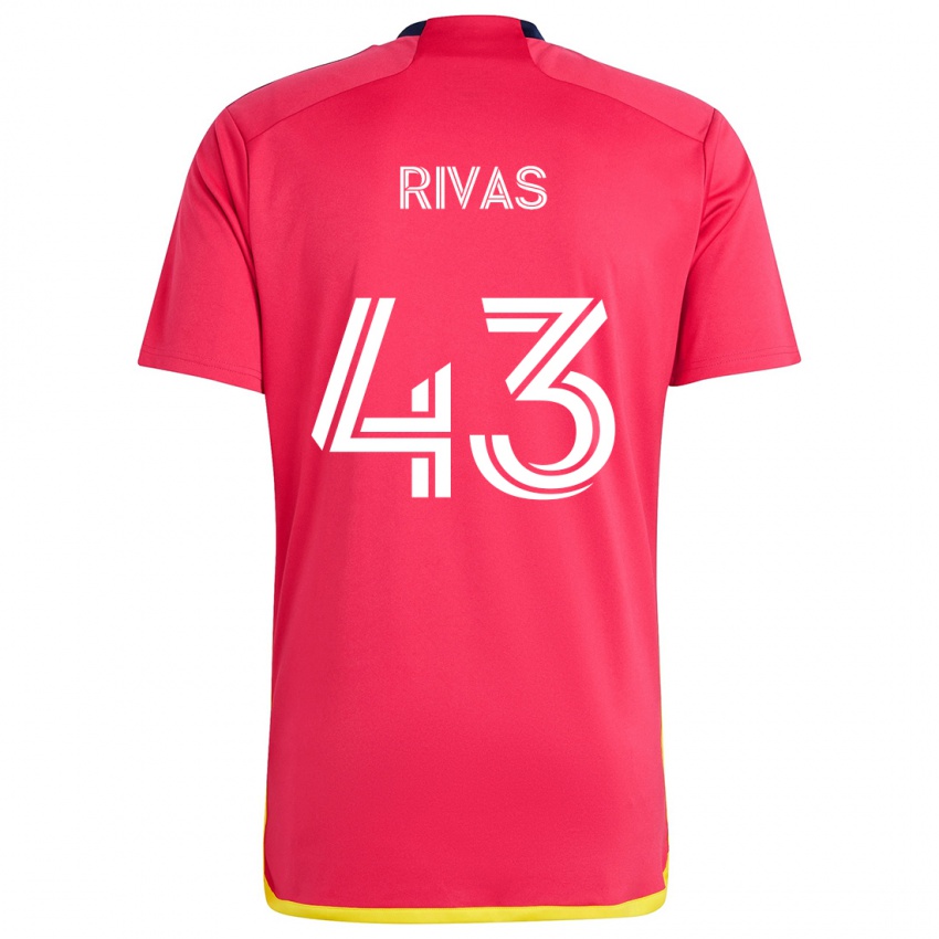 Niño Camiseta Sergio Rivas #43 Rojo Azul 1ª Equipación 2024/25 La Camisa Argentina