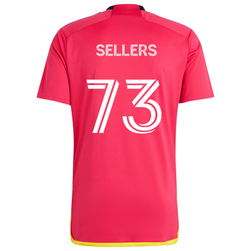 Niño Camiseta Braydon Sellers #73 Rojo Azul 1ª Equipación 2024/25 La Camisa Argentina