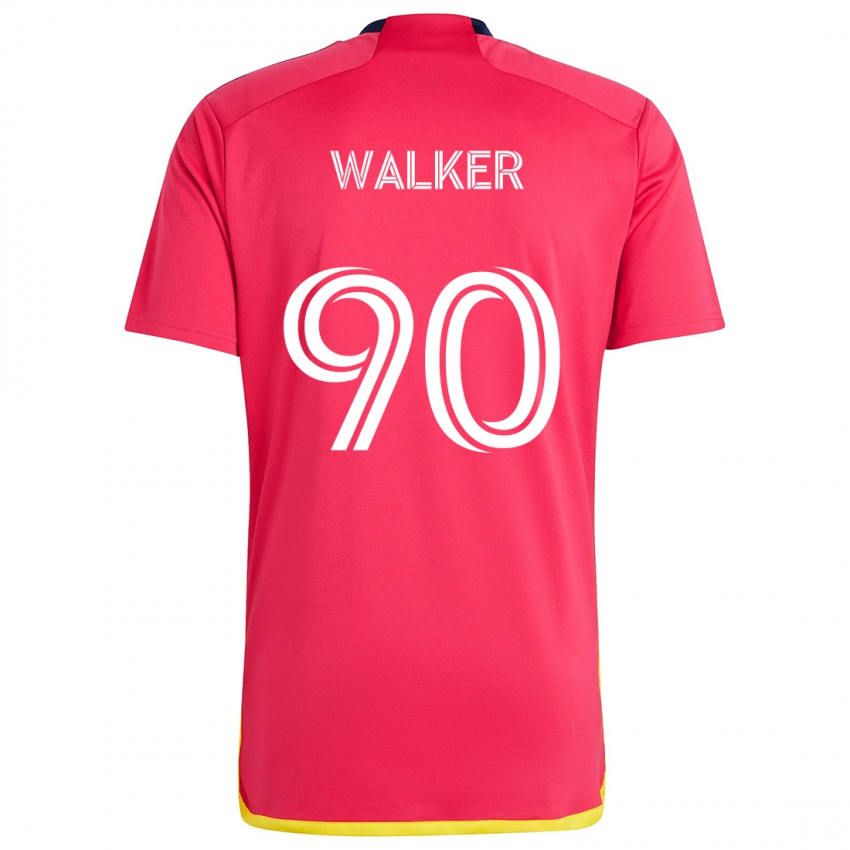 Niño Camiseta Eric Walker #90 Rojo Azul 1ª Equipación 2024/25 La Camisa Argentina