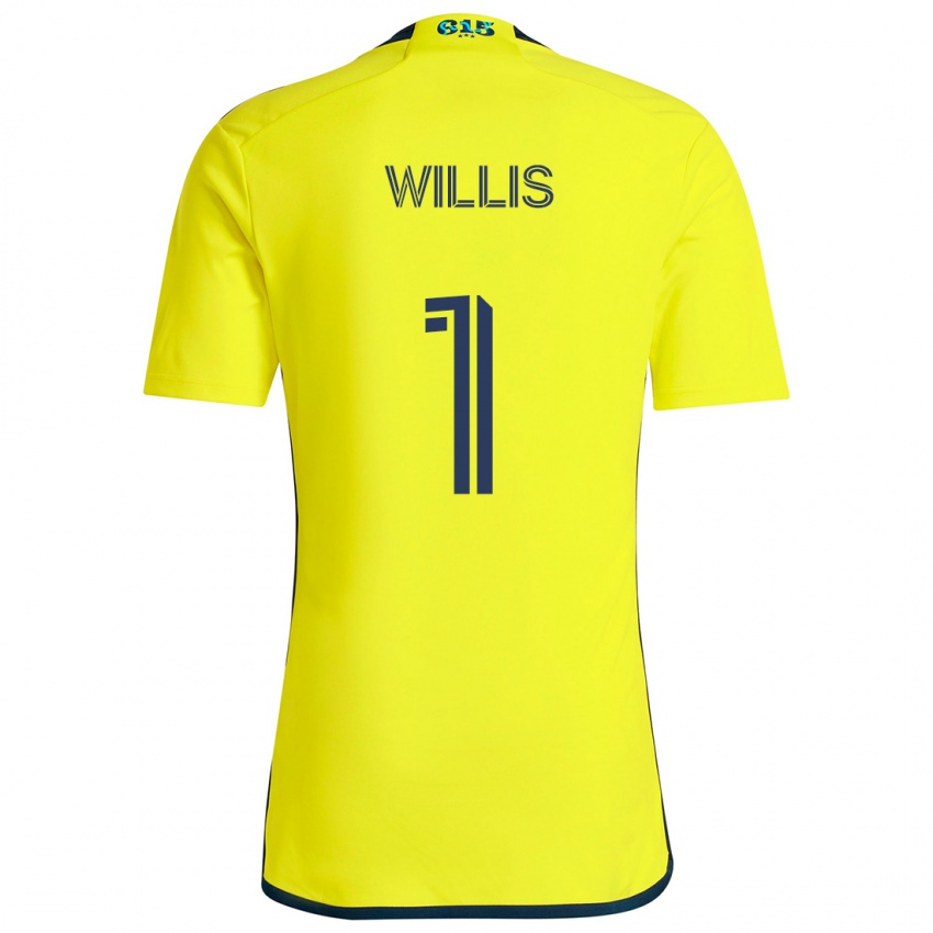 Niño Camiseta Joe Willis #1 Amarillo Azul 1ª Equipación 2024/25 La Camisa Argentina