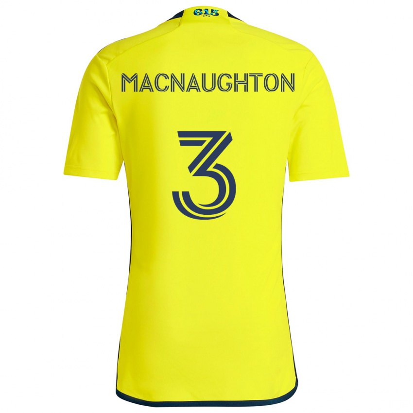 Niño Camiseta Lukas Macnaughton #3 Amarillo Azul 1ª Equipación 2024/25 La Camisa Argentina