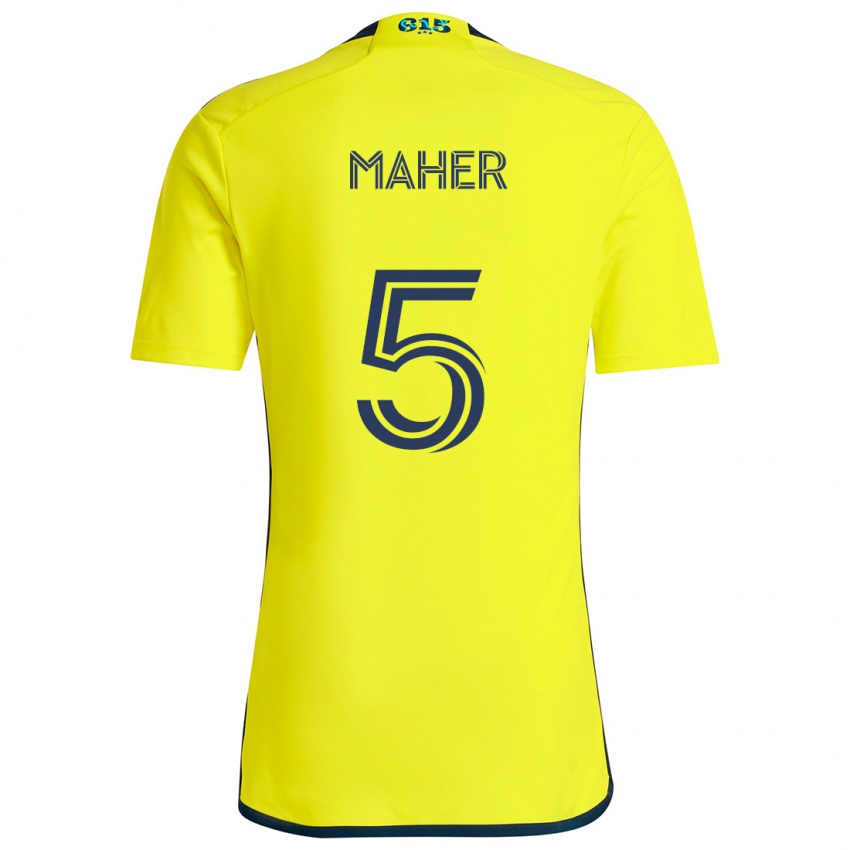 Niño Camiseta Jack Maher #5 Amarillo Azul 1ª Equipación 2024/25 La Camisa Argentina