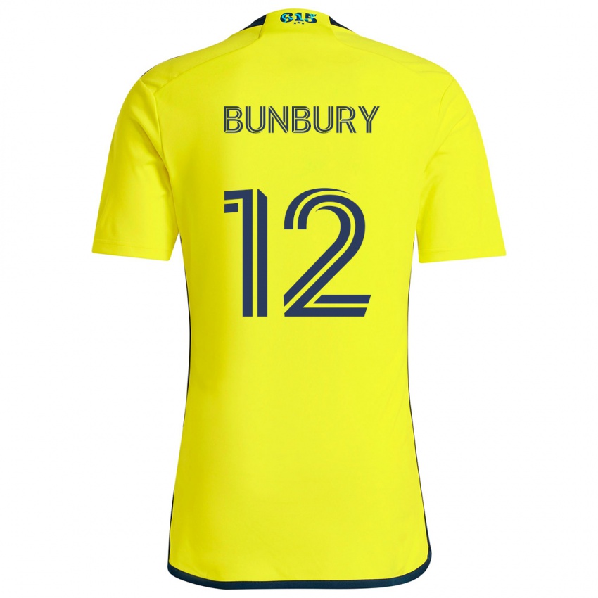 Niño Camiseta Teal Bunbury #12 Amarillo Azul 1ª Equipación 2024/25 La Camisa Argentina