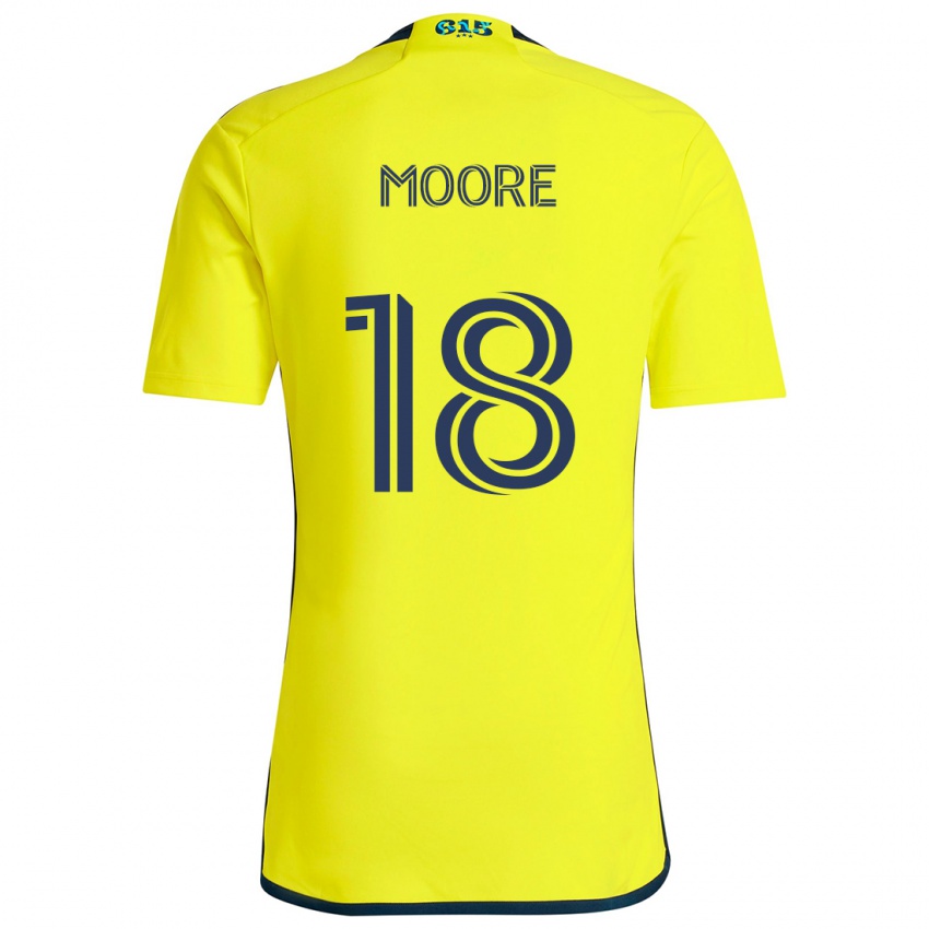 Niño Camiseta Shaq Moore #18 Amarillo Azul 1ª Equipación 2024/25 La Camisa Argentina