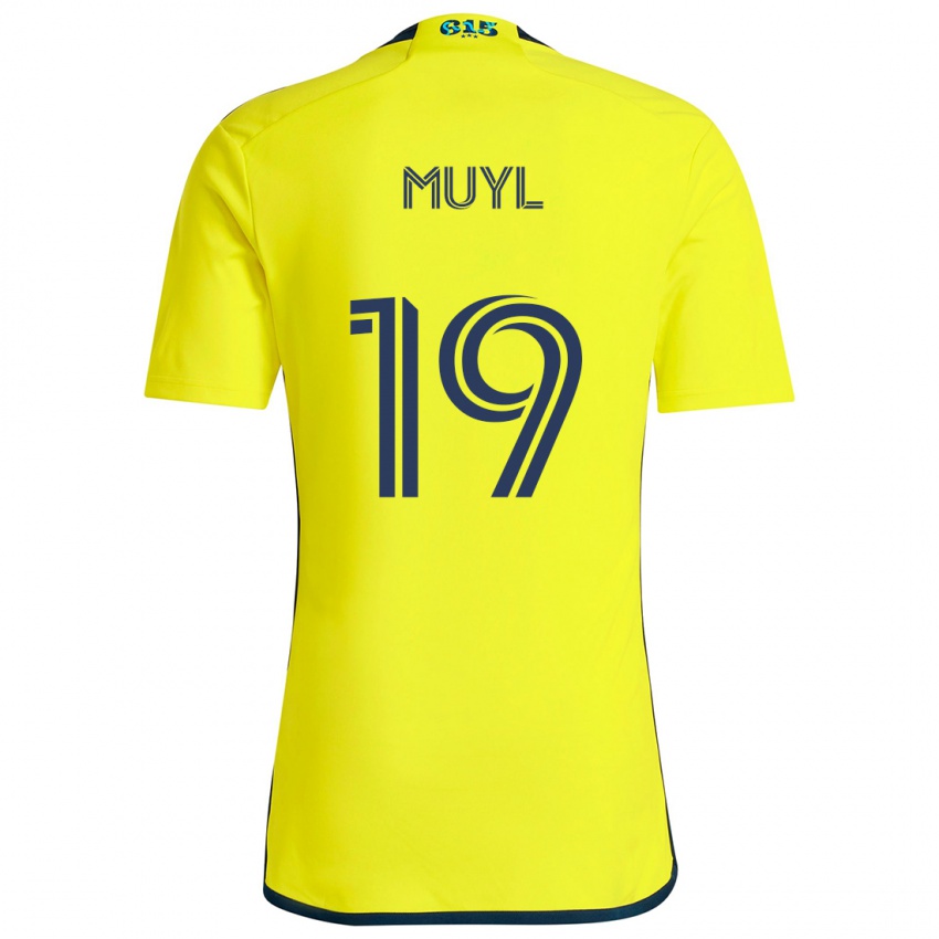 Niño Camiseta Alex Muyl #19 Amarillo Azul 1ª Equipación 2024/25 La Camisa Argentina