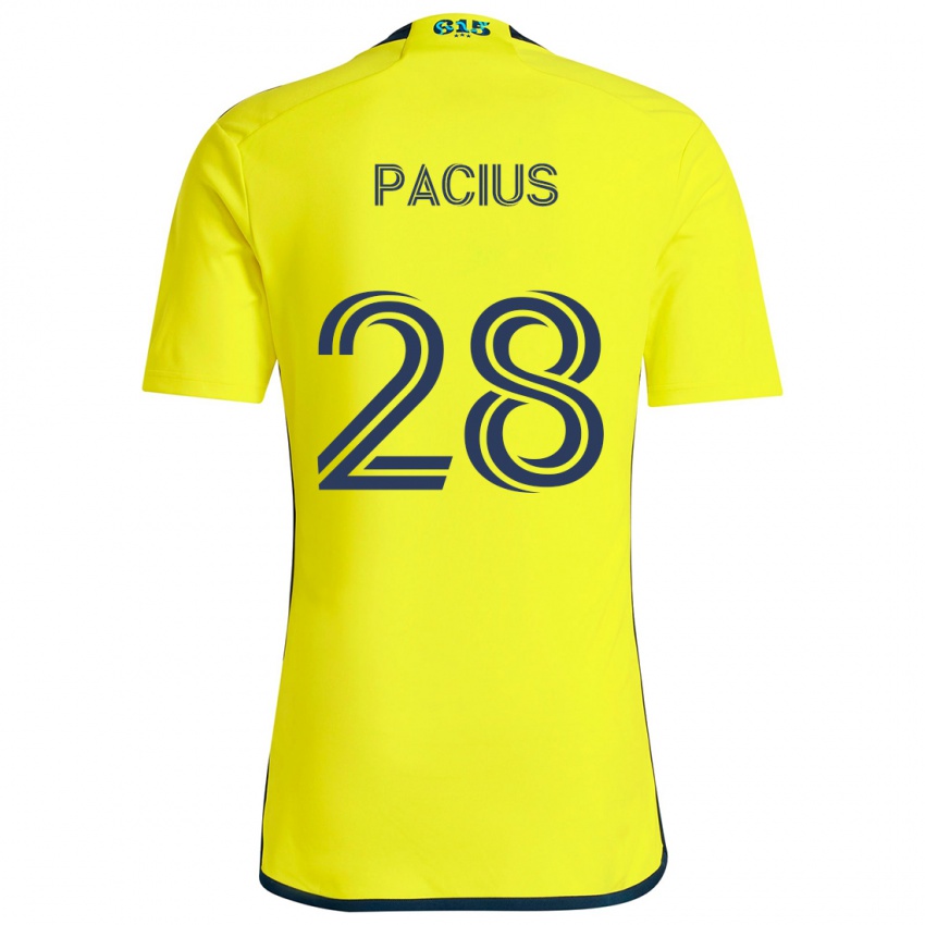 Niño Camiseta Woobens Pacius #28 Amarillo Azul 1ª Equipación 2024/25 La Camisa Argentina