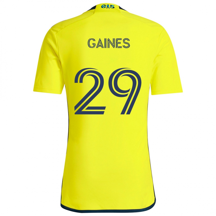 Niño Camiseta Julian Gaines #29 Amarillo Azul 1ª Equipación 2024/25 La Camisa Argentina