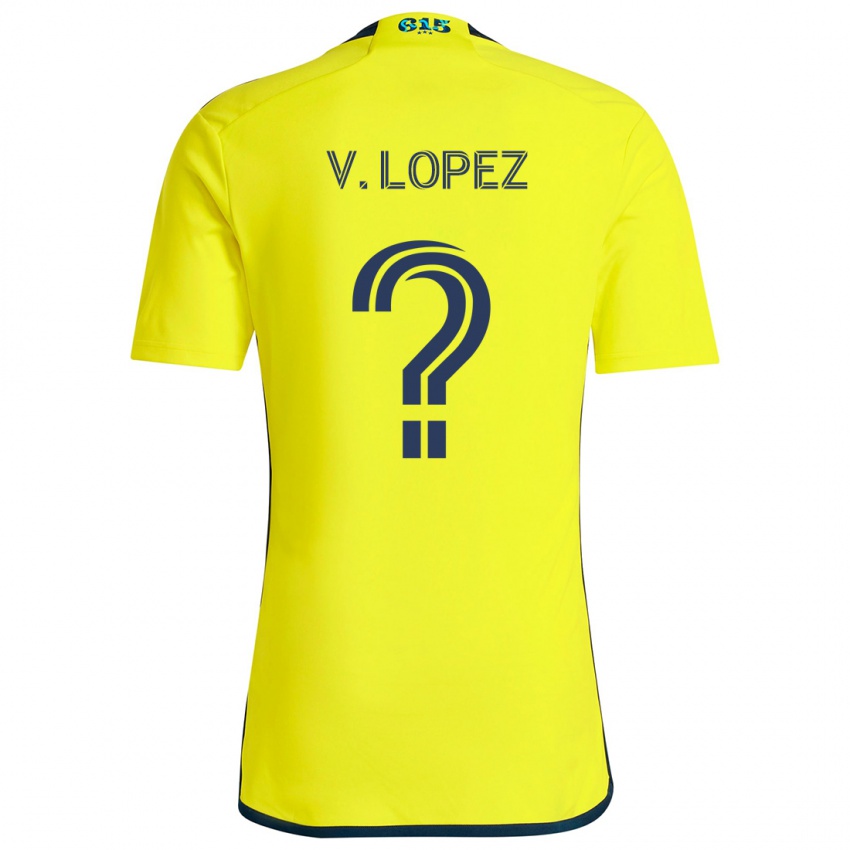 Niño Camiseta Alejandro Velazquez-Lopez #0 Amarillo Azul 1ª Equipación 2024/25 La Camisa Argentina