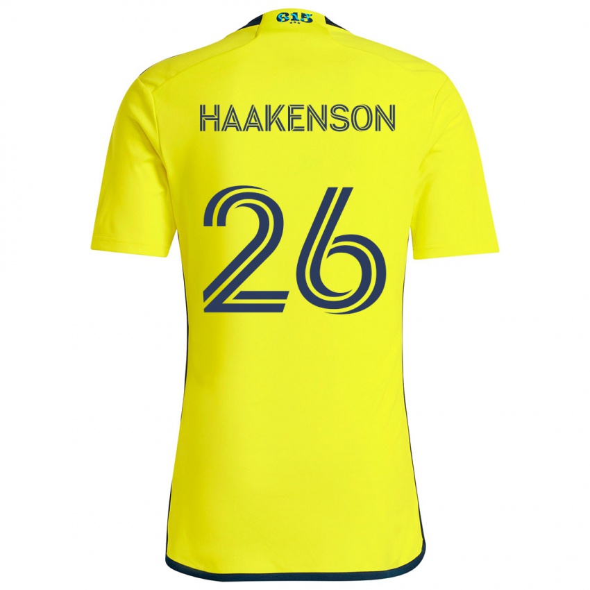 Niño Camiseta Luke Haakenson #26 Amarillo Azul 1ª Equipación 2024/25 La Camisa Argentina