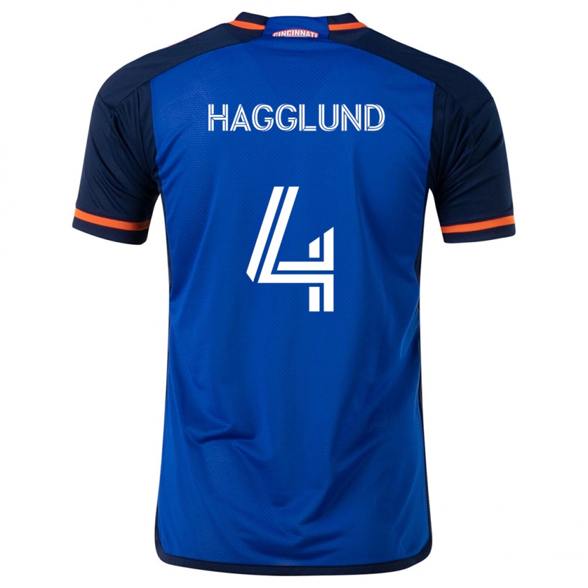 Niño Camiseta Nick Hagglund #4 Azul Blanco 1ª Equipación 2024/25 La Camisa Argentina