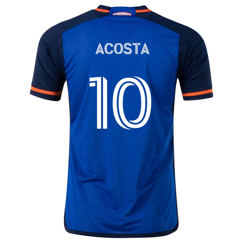 Niño Camiseta Luciano Acosta #10 Azul Blanco 1ª Equipación 2024/25 La Camisa Argentina