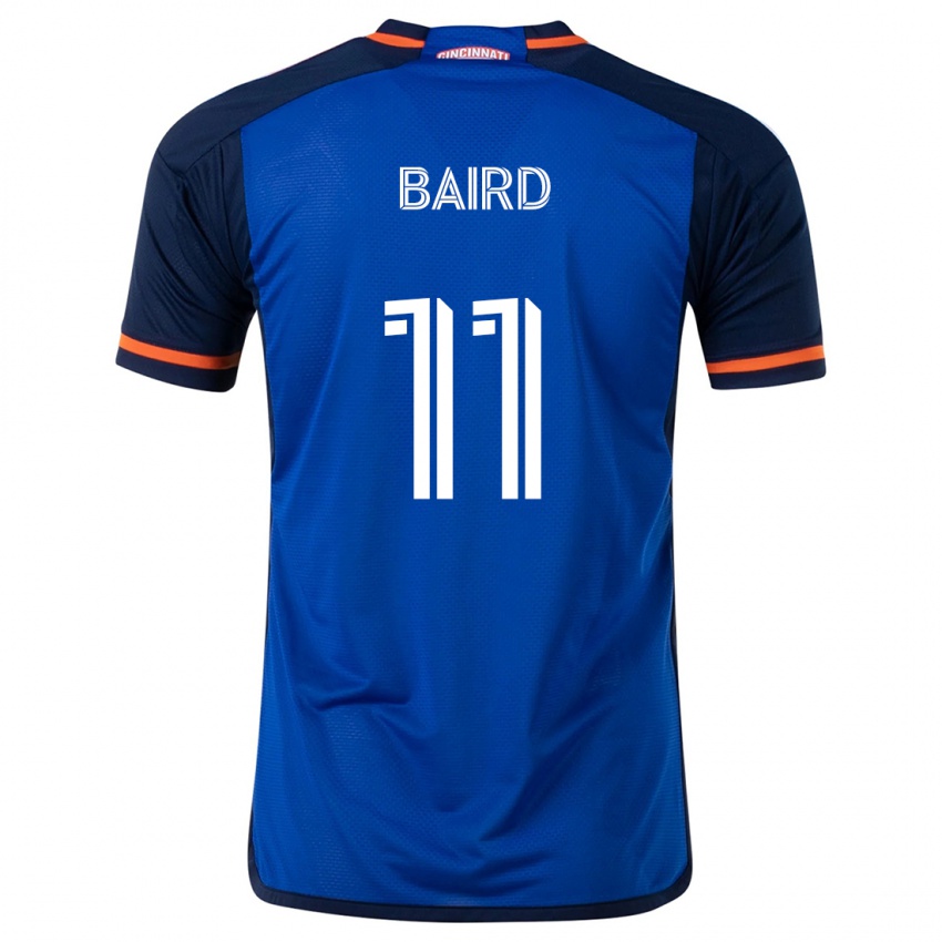 Niño Camiseta Corey Baird #11 Azul Blanco 1ª Equipación 2024/25 La Camisa Argentina