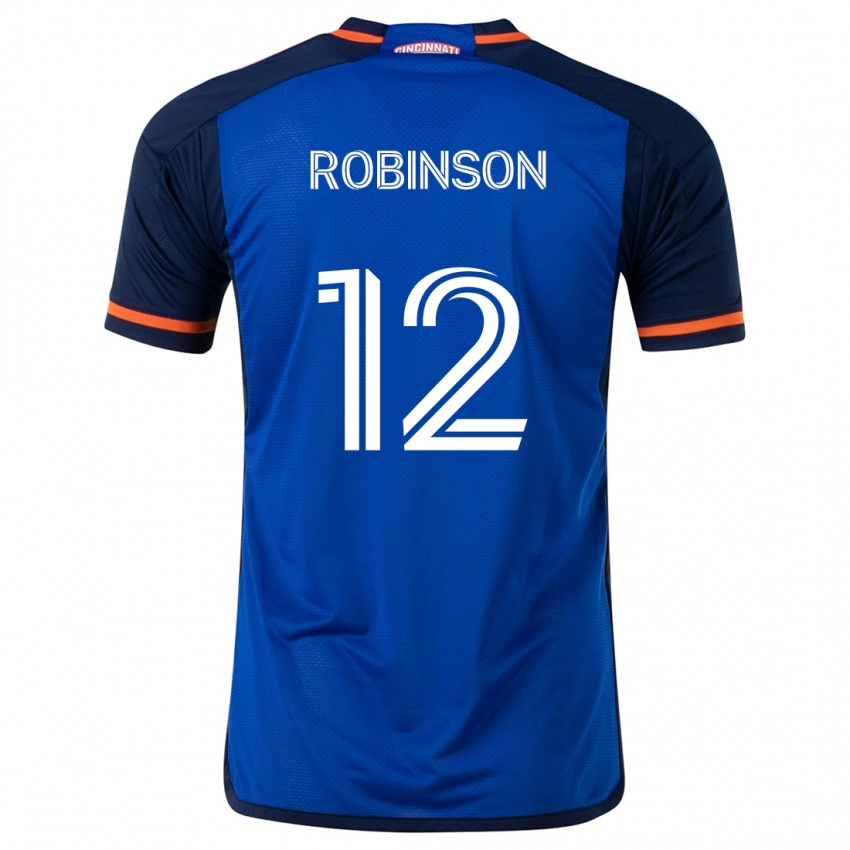 Niño Camiseta Miles Robinson #12 Azul Blanco 1ª Equipación 2024/25 La Camisa Argentina