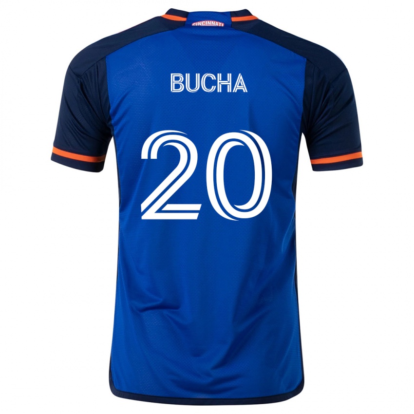 Niño Camiseta Pavel Bucha #20 Azul Blanco 1ª Equipación 2024/25 La Camisa Argentina