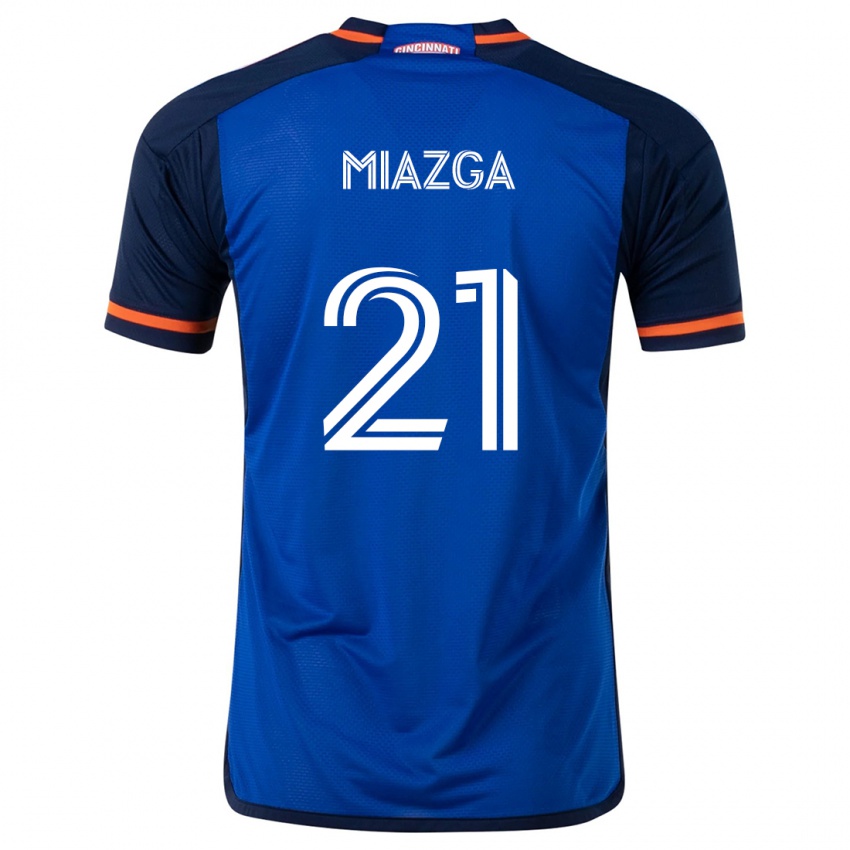 Niño Camiseta Matt Miazga #21 Azul Blanco 1ª Equipación 2024/25 La Camisa Argentina