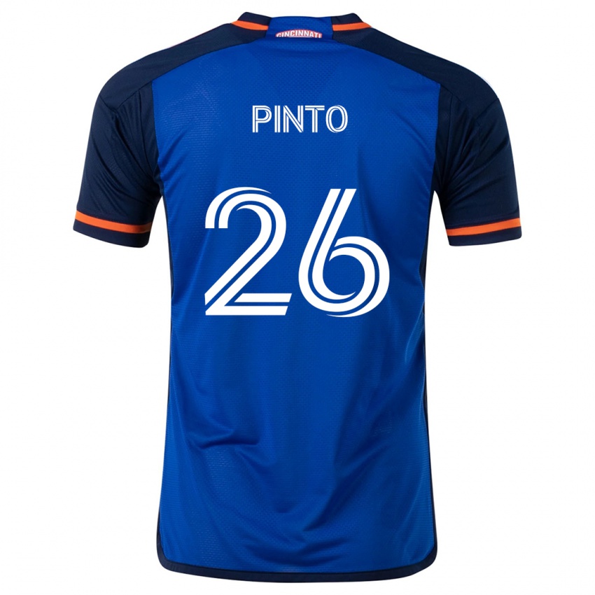 Niño Camiseta Malik Pinto #26 Azul Blanco 1ª Equipación 2024/25 La Camisa Argentina