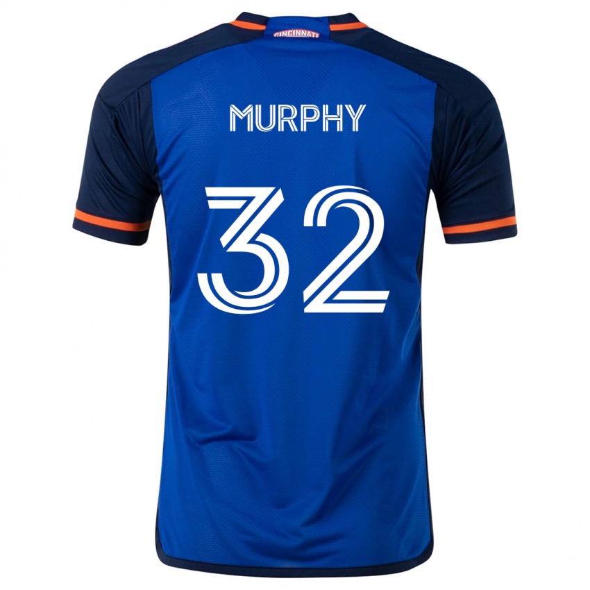 Niño Camiseta Ian Murphy #32 Azul Blanco 1ª Equipación 2024/25 La Camisa Argentina