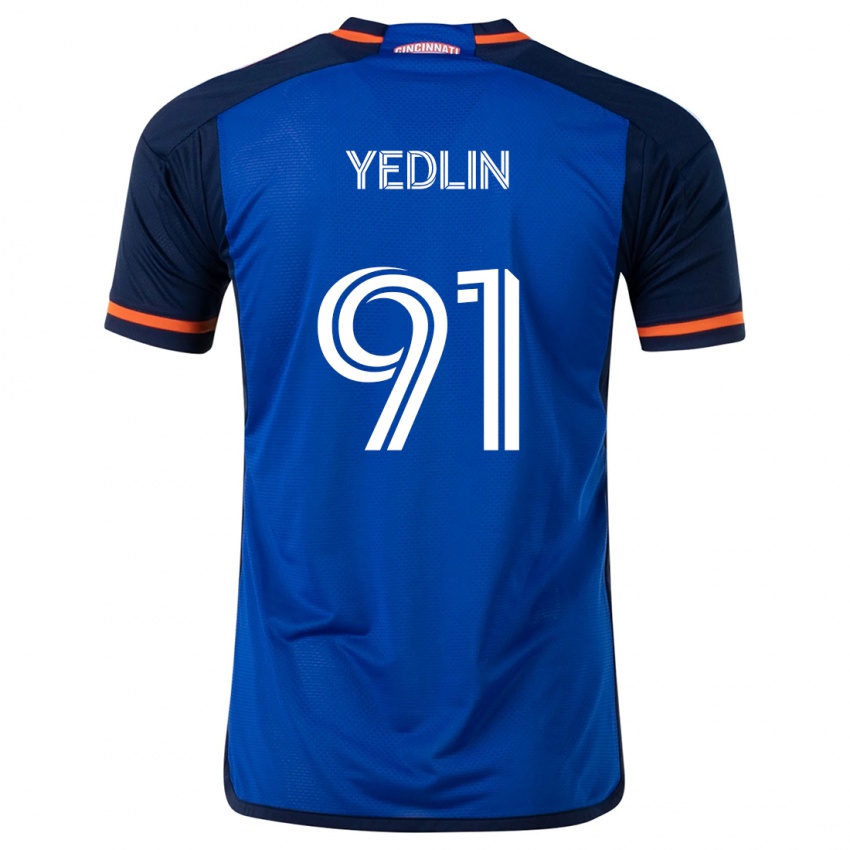 Niño Camiseta Deandre Yedlin #91 Azul Blanco 1ª Equipación 2024/25 La Camisa Argentina