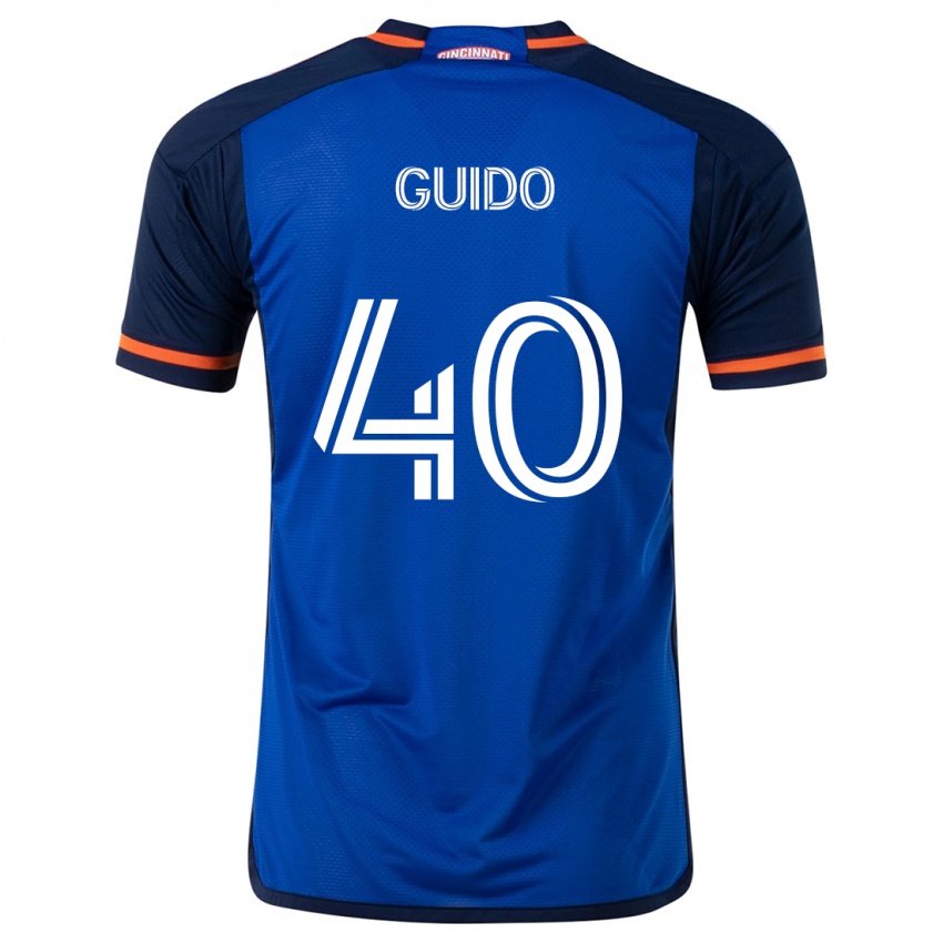 Niño Camiseta Alejandro Guido #40 Azul Blanco 1ª Equipación 2024/25 La Camisa Argentina