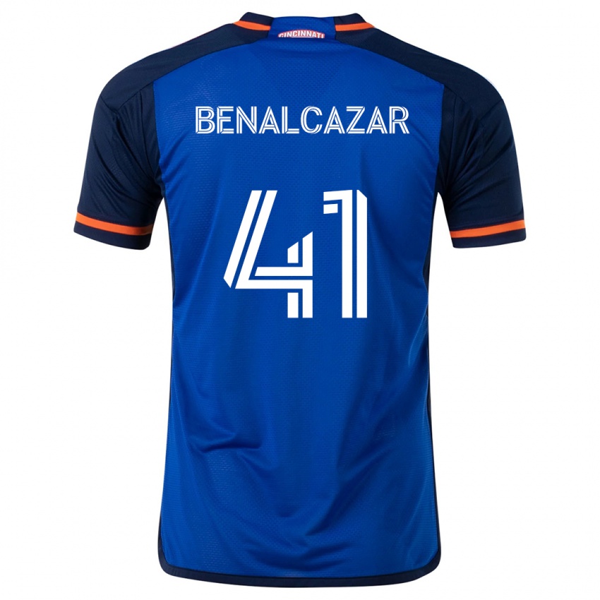 Niño Camiseta Nico Benalcázar #41 Azul Blanco 1ª Equipación 2024/25 La Camisa Argentina