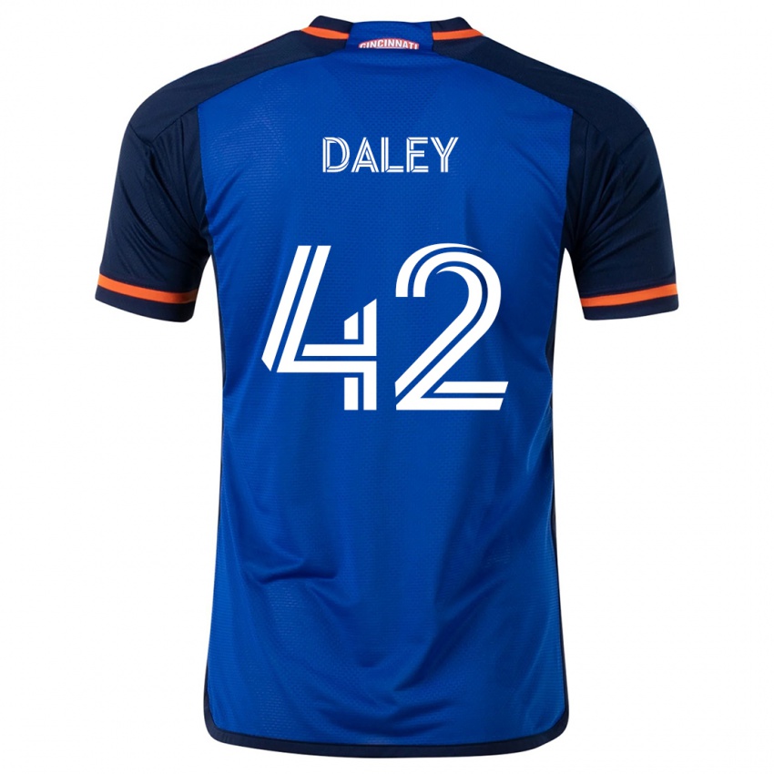 Niño Camiseta Amir Daley #42 Azul Blanco 1ª Equipación 2024/25 La Camisa Argentina