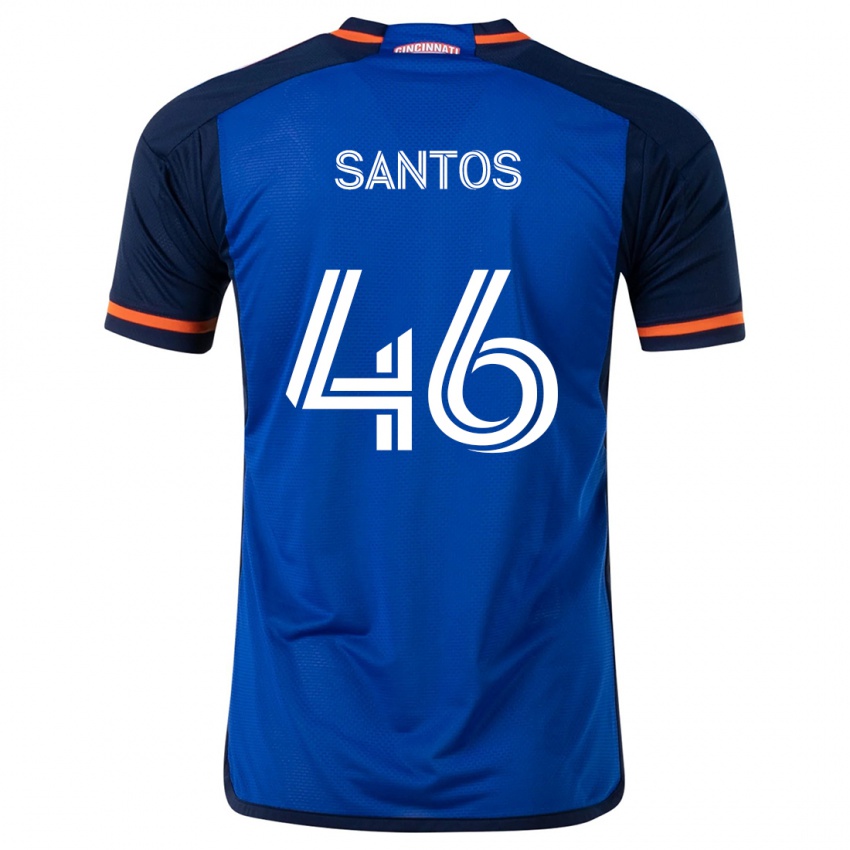 Niño Camiseta Guilherme Santos #46 Azul Blanco 1ª Equipación 2024/25 La Camisa Argentina